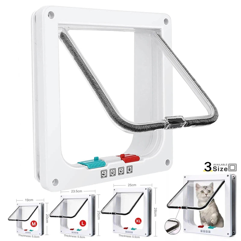 Magnetic Cat Flap Door with 4-Way Lock AliExpress