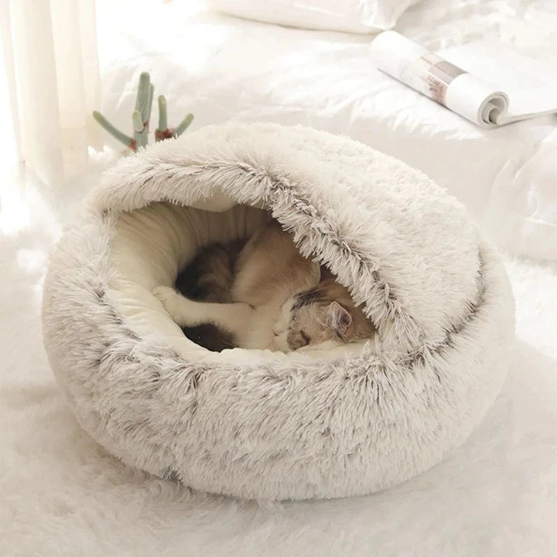 Cozy Plush Enclosed Bed for Cats & Small Pets AliExpress