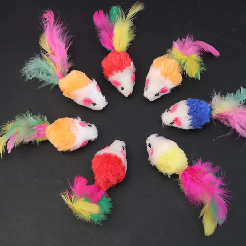 Interactive Cat Toy with Feather Mouse AliExpress