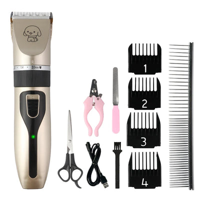 Silent Pet Hair Clipper Set