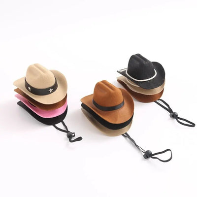 Adjustable Funny Pet Dog Hat Outdoor Summer Pet Accessories Dogs Cats Headwear Cowboy Hats Dog Cat Poochi Paws