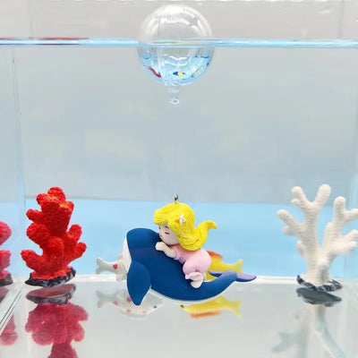 Cute Floating Aquarium Decor: Diver, Surfer, & Whale AliExpress