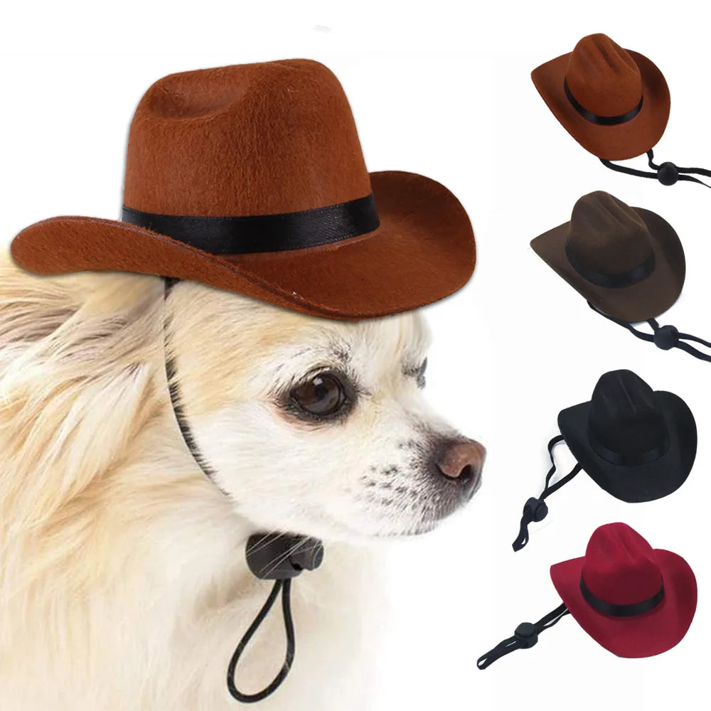 British Pet Dog Hat Star Cowboy Hat Pet Supplies Adjustable Dog Costume Top Hat Headwear Dogs Caps Pet Sun Hats for Cats Poochi Paws