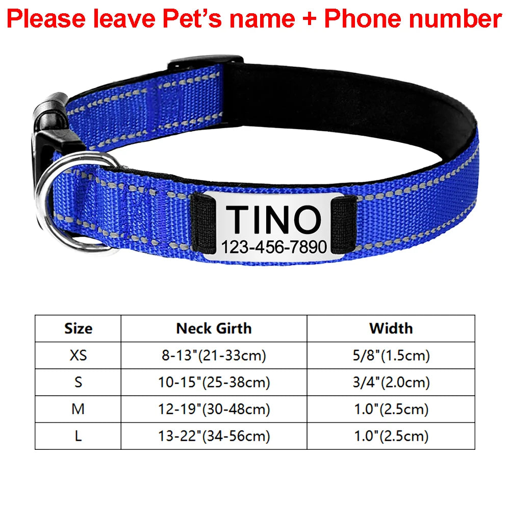 Personalized Reflective Dog Collar