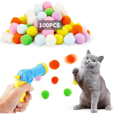 Interactive Plush Ball Launcher Cat Toy – Endless Fun! AliExpress