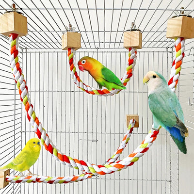 Colorful Parrot Climbing and Bite Toy with Swing Stand AliExpress