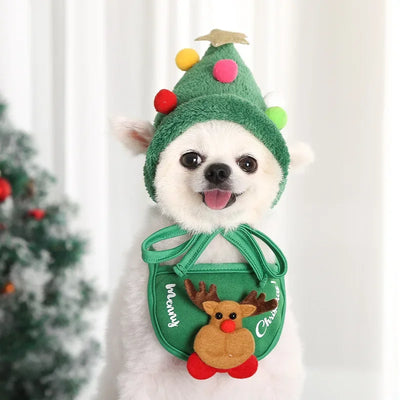 Christmas Pet Cat Dog Hat Santa Small Puppy Xmas Holiday Costume Ornaments Cosplay Props Caps 2025 Christmas Party Pet Supplies Poochi Paws