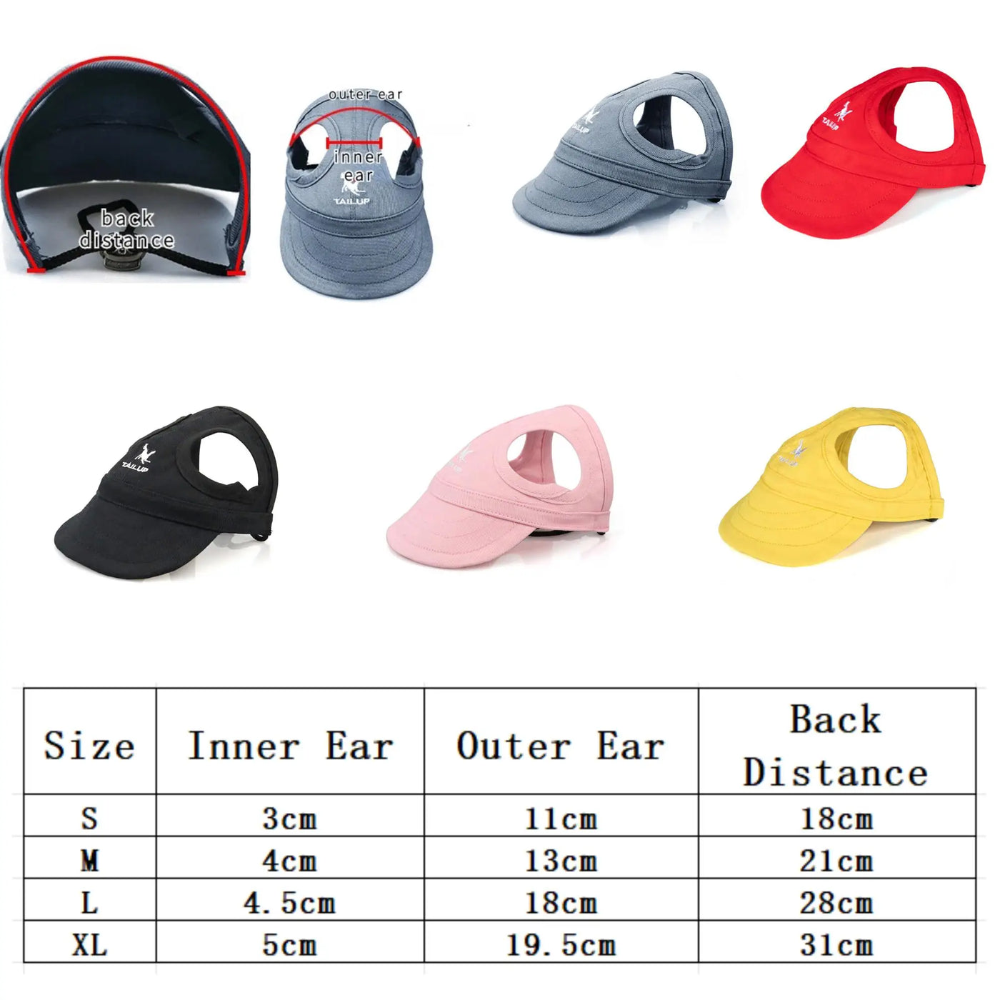 Adjustable Pet Dog Travel Cute Baseball Hat Sun Cap Visor Hat with Ear Holes Outdoor Sport Pet Supplies Poochi Paws