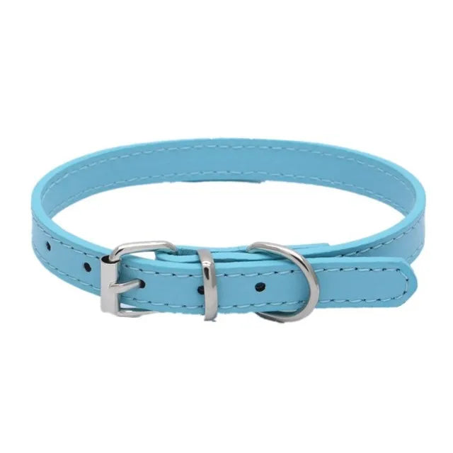 Adjustable Leather Dog Collar