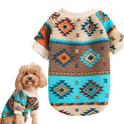 Totem Print Puppy Sweater – Warm Winter Hoodie for Small Dogs AliExpress