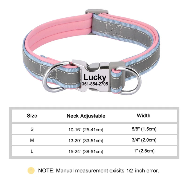 Personalized Reflective Dog Collar