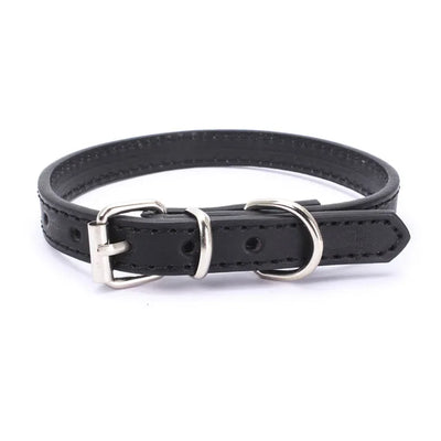 Adjustable Leather Dog Collar