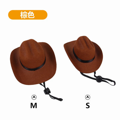 British Pet Dog Hat Star Cowboy Hat Pet Supplies Adjustable Dog Costume Top Hat Headwear Dogs Caps Pet Sun Hats for Cats Poochi Paws