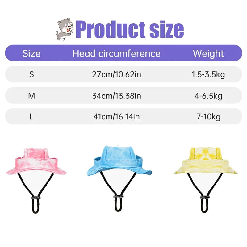 Pets Hat with Ear Holes Adjustable Baseball for Medium Small Dogs Summer Dye Cats Sun Cap Pet Outdoor Hat Supplies Poochi Paws