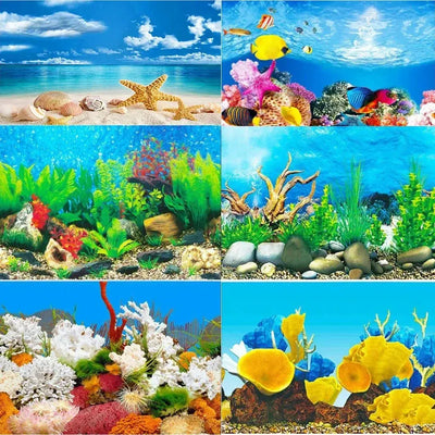 3D Ocean Plant Aquarium Background Poster - Poochi Paws