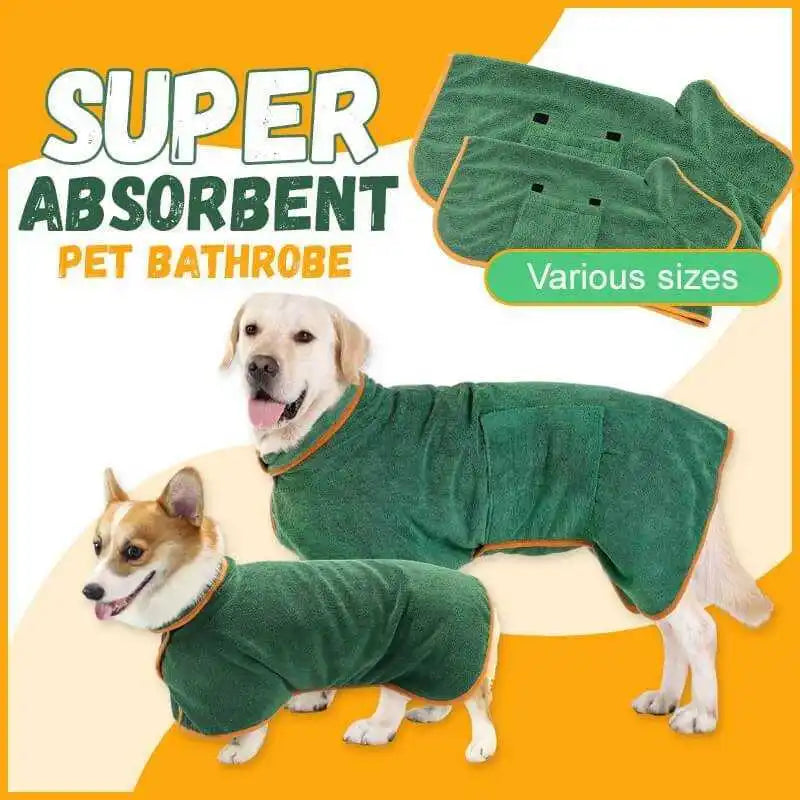 Microfiber Quick-Dry Dog Bathrobe