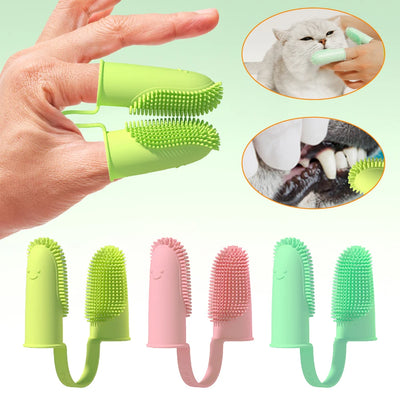 Double Finger Soft Dog Toothbrush for Fresh Breath AliExpress