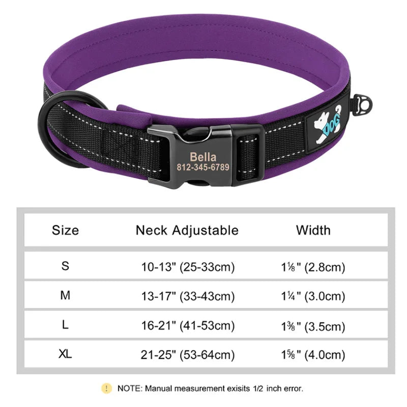 Personalized Reflective Dog Collar