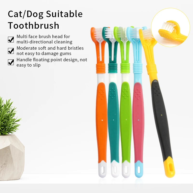 Three-Sided Pet Toothbrush for Effective Teeth Cleaning AliExpress