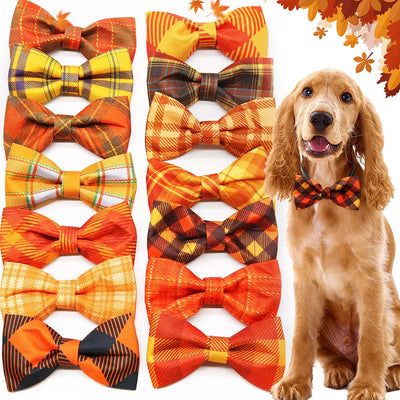 Thanksgiving Dog Bow Tie Set - 50pcs set