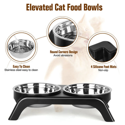 Elevated Cat & Dog Bowls with Anti-Slip Stand AliExpress