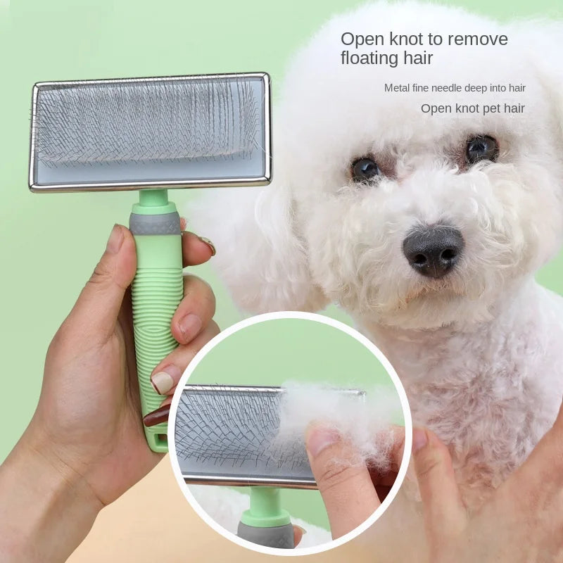 Premium Needle Comb with Non-Slip Handle for Dogs & Cats AliExpress