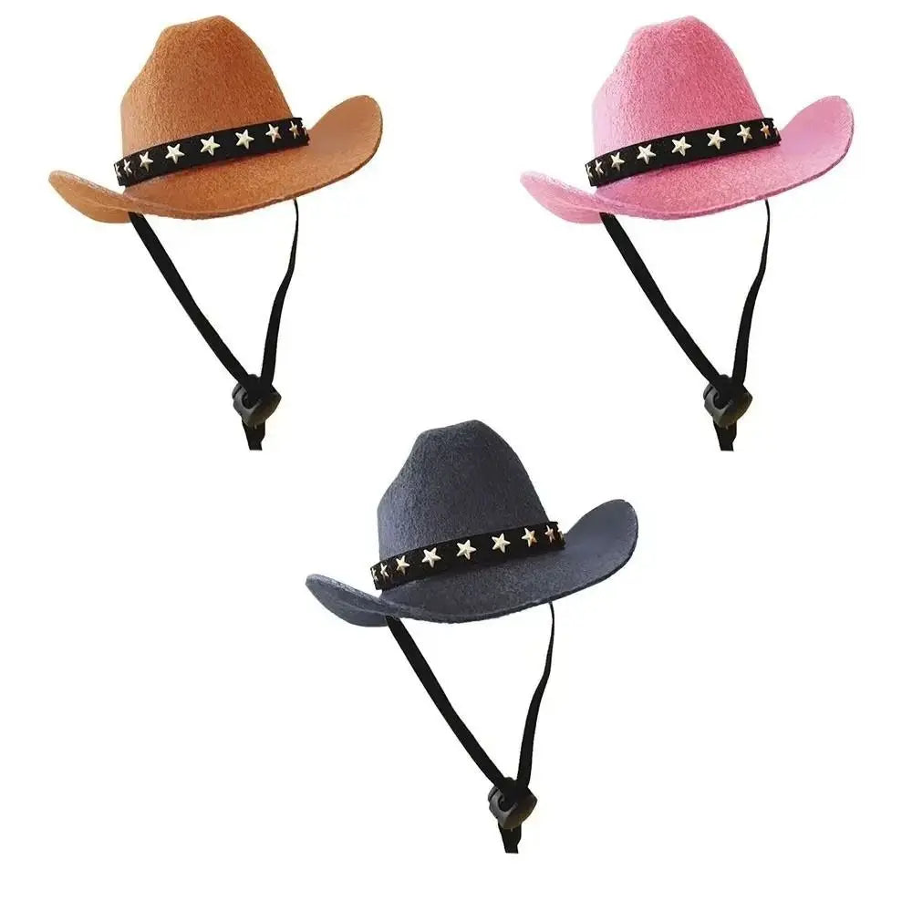 Adjustable Funny Pet Dog Hat Outdoor Summer Pet Accessories Dogs Cats Headwear Cowboy Hats Dog Cat Poochi Paws