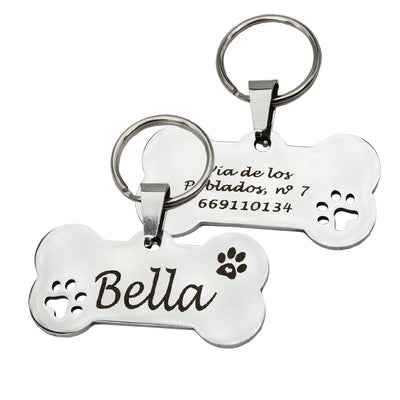 Custom Engraved Bone Shaped Pet ID Tag