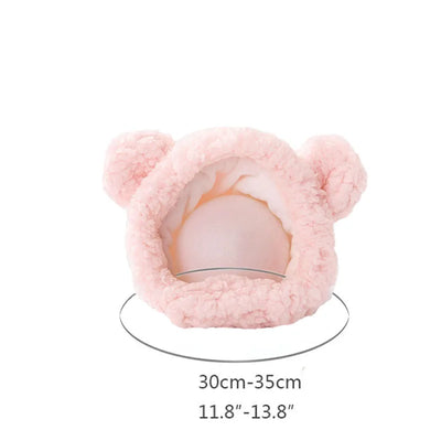 Cute Bear Rabbit Hooded Pet Cat Dog Accessories Cosplay Cat Hat Winter Lovely New Year Puppy Headgear Soft Velvet Pets Supplies Poochi Paws