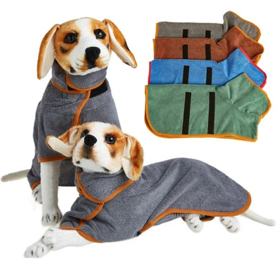 Fast-Dry Dog Bathrobe Towel