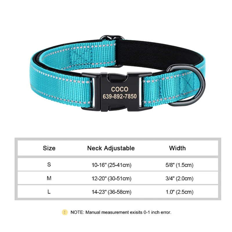 Personalized Reflective Dog Collar