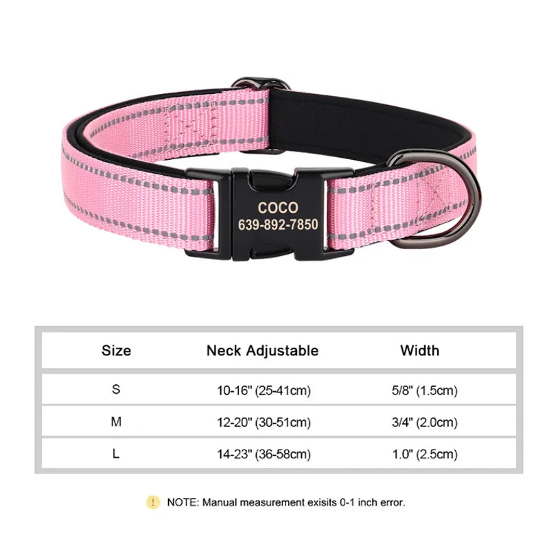 Personalized Reflective Dog Collar