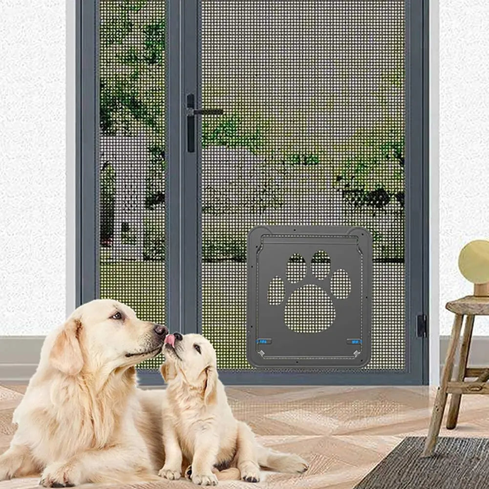 Lockable Magnetic Pet Door with Self-Closing Flap AliExpress