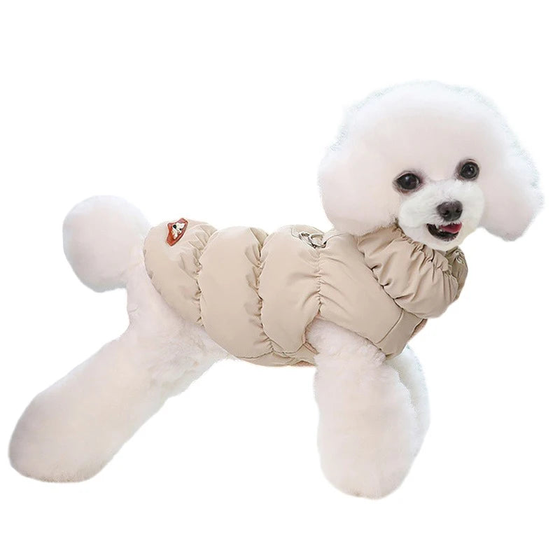 Warm Padded Dog Jacket with D-Ring Attachment AliExpress