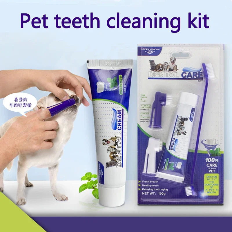 Complete Toothbrush and Toothpaste Set for Dogs & Cats AliExpress