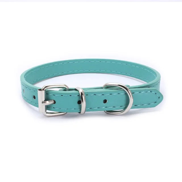 Adjustable Leather Dog Collar