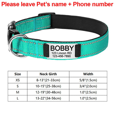 Personalized Reflective Dog Collar