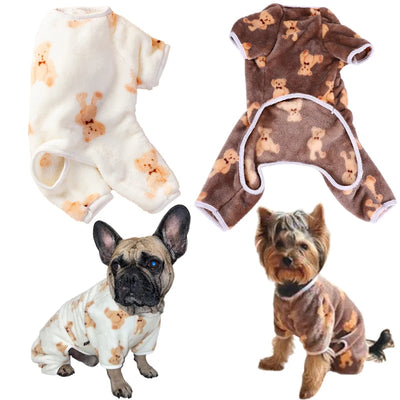 Cozy Fleece Dog Pajamas Jumpsuit for Small Pets AliExpress