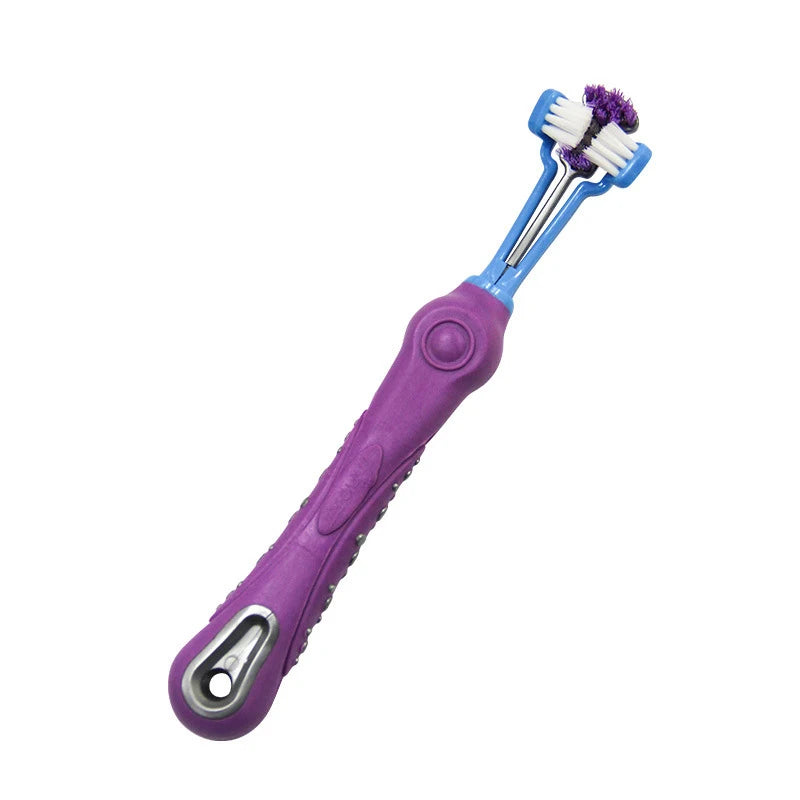 Three-Sided Pet Toothbrush