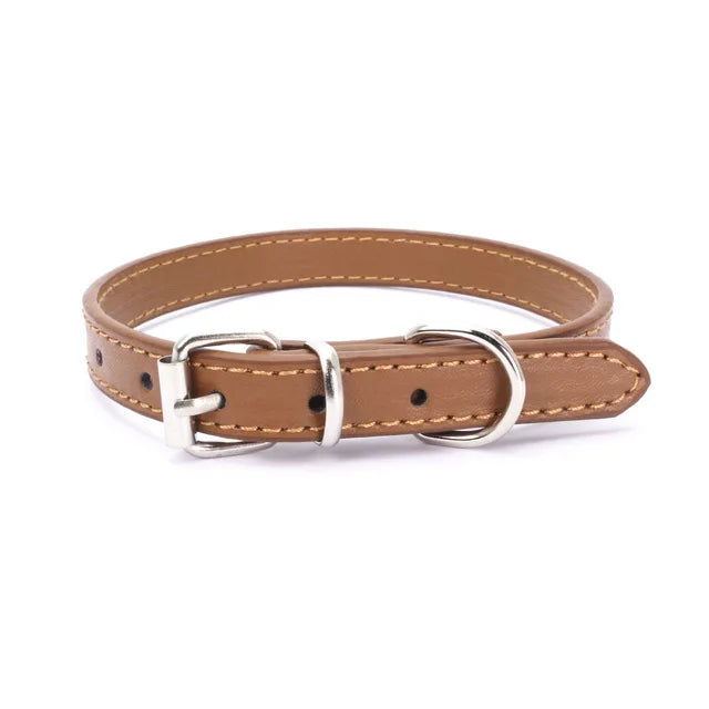 Adjustable Leather Dog Collar