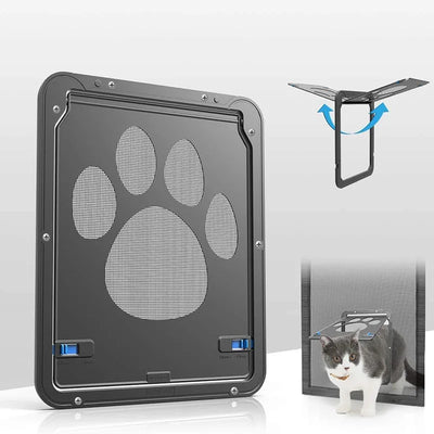 Lockable Magnetic Pet Door with Self-Closing Flap AliExpress