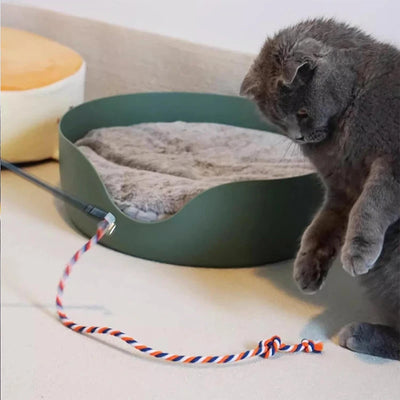 Interactive Cat Teasing Rod with Rope Toy AliExpress