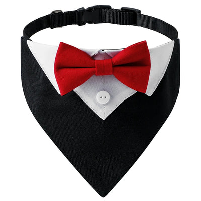 Tuxedo Bow Tie Dog Collar