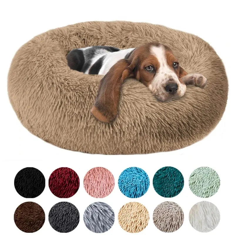 Soft Plush Round Cat Bed for Cozy Sleep AliExpress