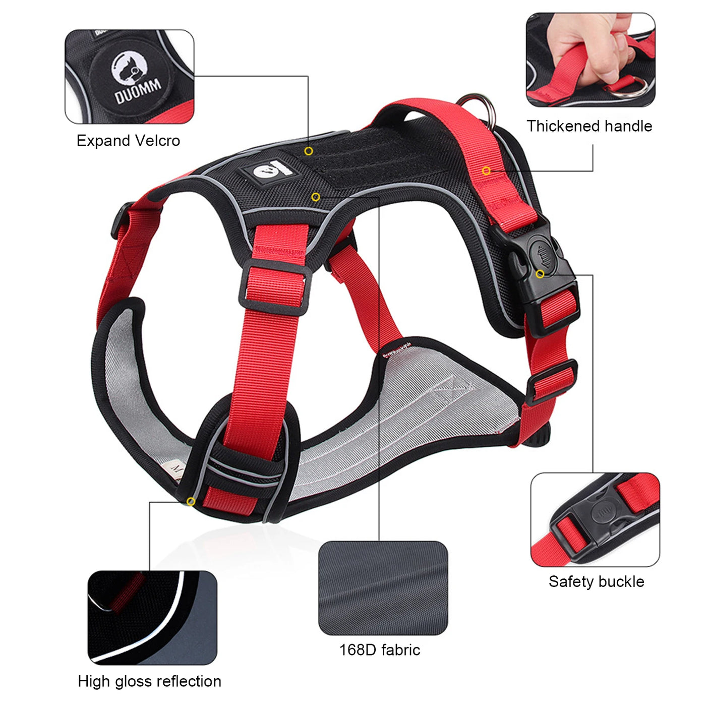 Reflective Tactical Dog Harness Vest