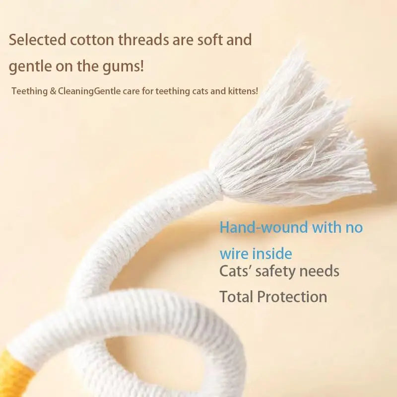 Bite-Resistant Cotton Rope Cat Scratcher Toy AliExpress