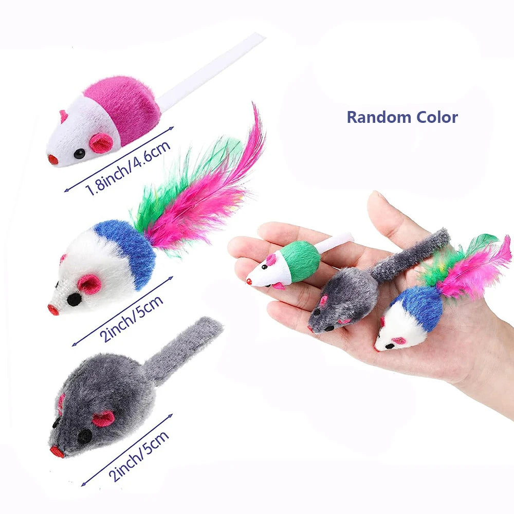 Interactive Catnip Mouse Toy with Rattle and Faux Fur AliExpress