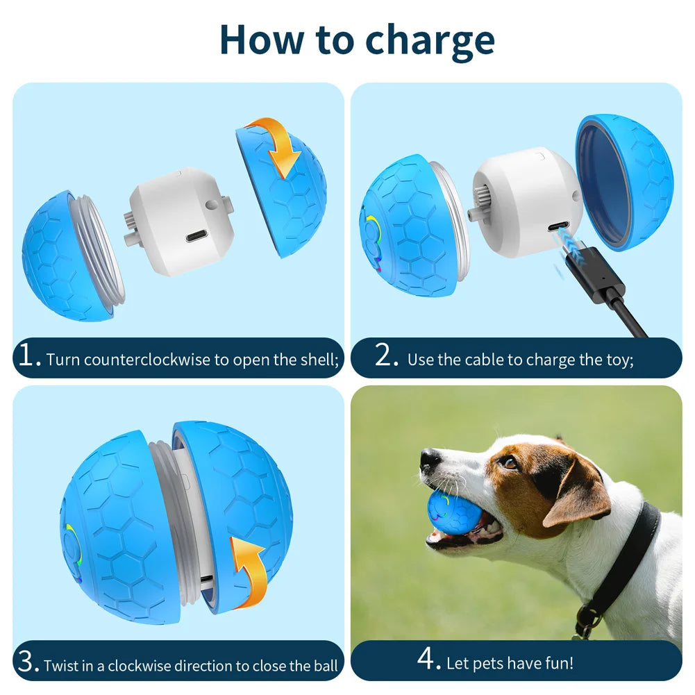 Smart Rechargeable Interactive Rolling Ball Dog Toy AliExpress