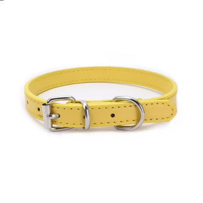 Adjustable Leather Dog Collar