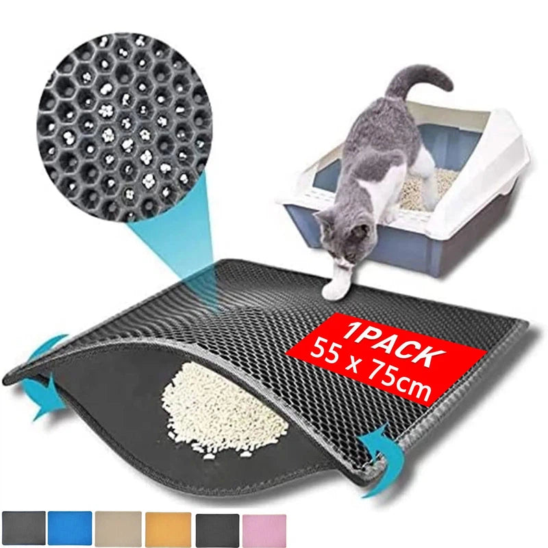 Foldable Waterproof Double-Layer Cat Litter Trapping Mat AliExpress